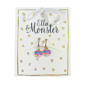 CLIP OHRRINGE 'RAINBOW HEART'