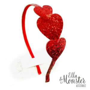 Haarreif 'RED HEART BOW'