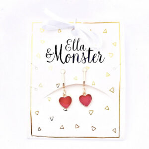 CLIP OHRRINGE 'RED HEART'