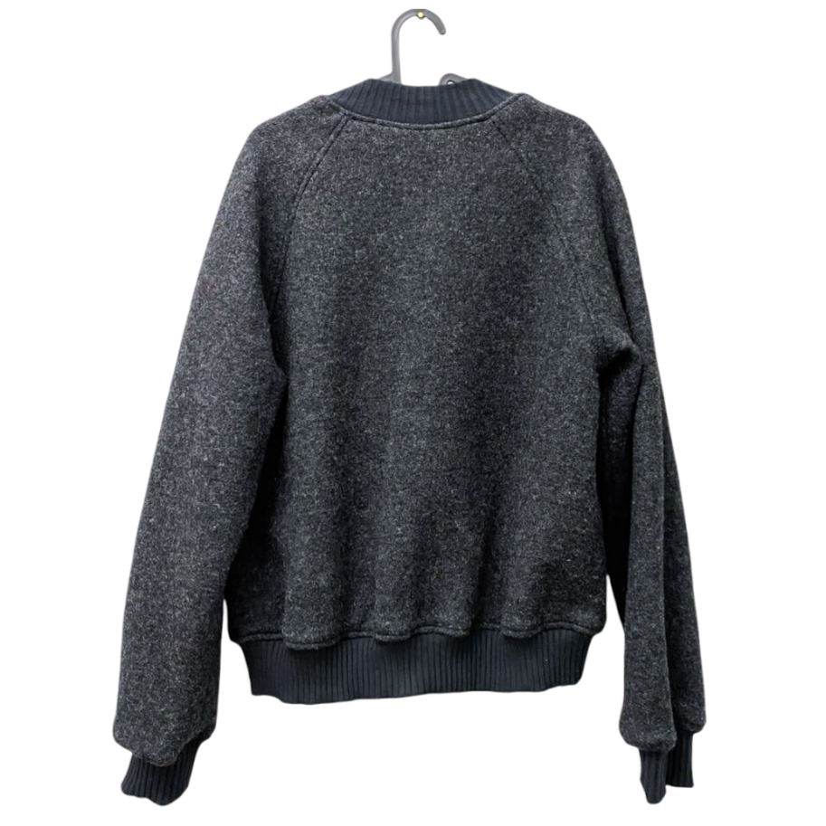 Bomberjacke Wollwalk anthrazit Futter auf Wunsch – Bild 3