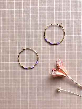 Ohrringe Circle "Maivi" - Lilac Studiobloom
