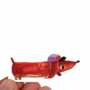 Reflektierender Sticker 'Dackel Detlef'-3er Set