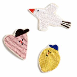 Aufnäher Set 'Zitrone, Herz, Vogel' von Halfbird