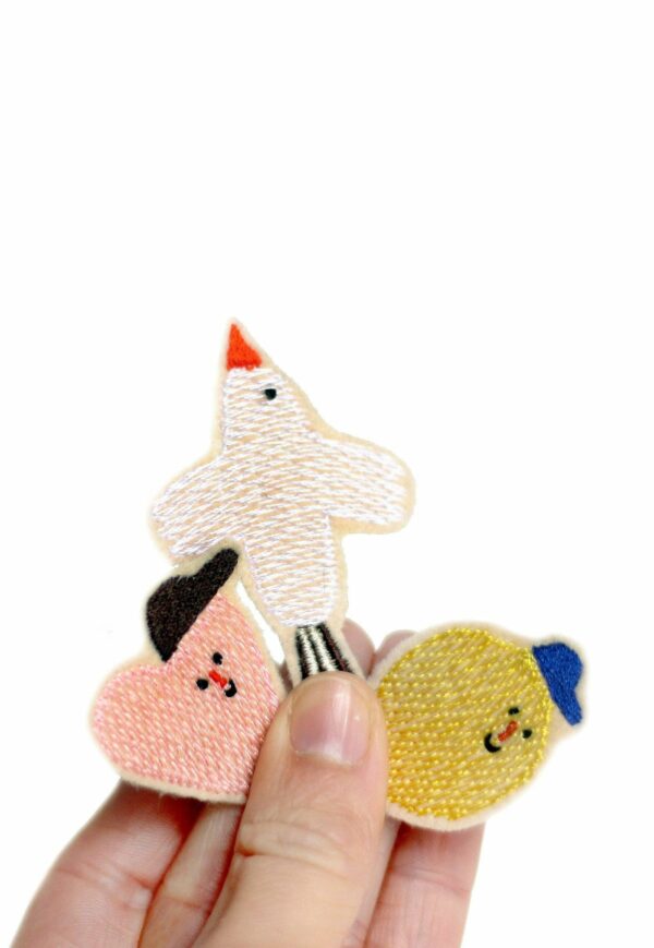 Aufnäher Set 'Zitrone, Herz, Vogel' von Halfbird – Bild 4