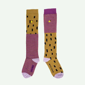 Sticky Lemon Kniestrümpfe 'golden stripes | purple tales'