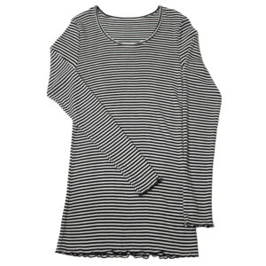 Longsleeve Frauen Wolle Seide Joha 'Blau gestreift'