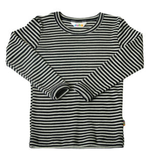 LangarmShirt Joha Wolle Seide 'Blau gestreift'