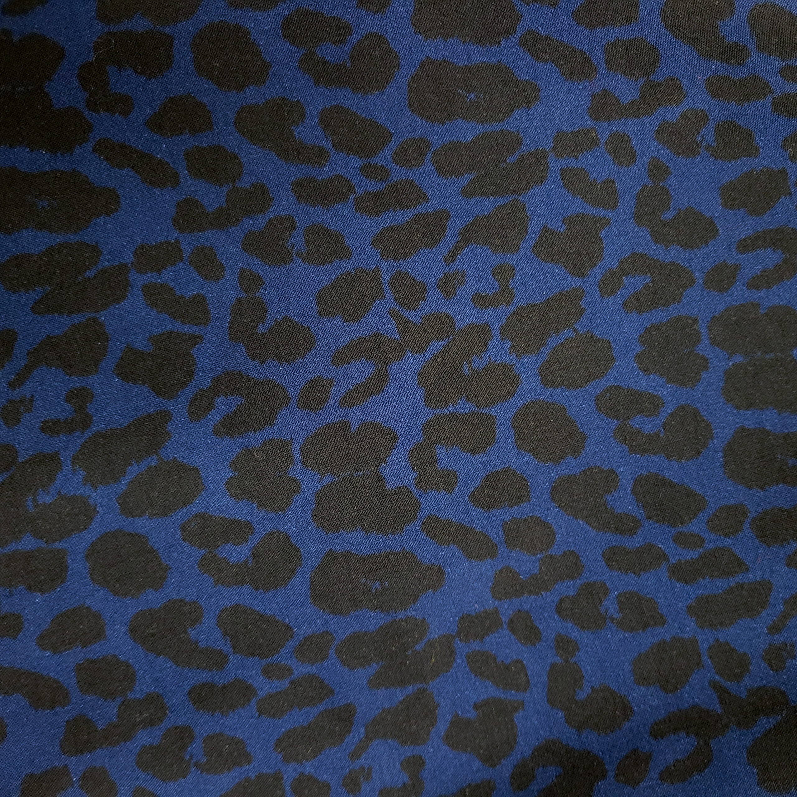 Viskoserock 'Leo blau schwarz' Midilänge – Bild 2