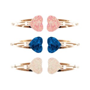 Global Affairs Haarclips 'Glitzer-Herzen'