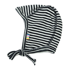 Joha Baby Mütze Wolle Seide 'Blau gestreift'