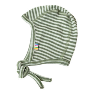 Joha Baby Mütze Wolle Seide 'Grün gestreift'