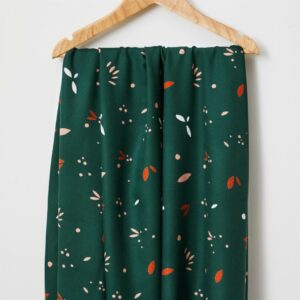 Viskoserock 'Vera Petals bottlegreen' MidiLänge