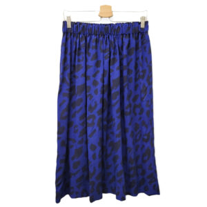 Viskoserock 'Urban Leo Knallblau' Midi