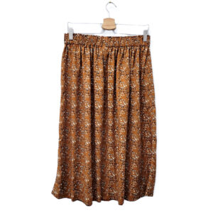 Viskoserock 'Sprenkel rost' Midilänge