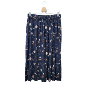 Viskoserock 'Sandstorm night' Midilänge