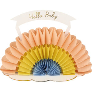 Honeycomb Karte 'Rainbow/Hello Baby' MeriMeri