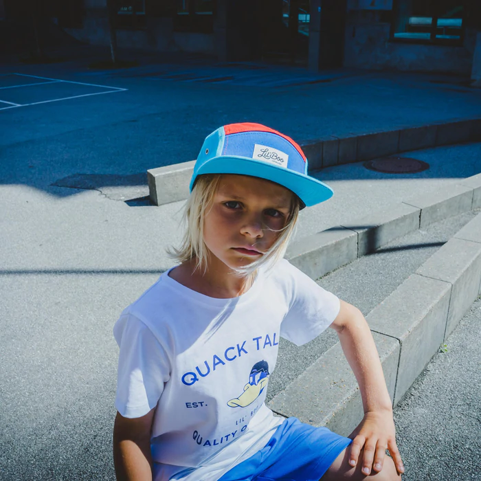 Block Bright red blue 5 Panel Cap von Lil'Boo – Bild 4