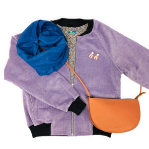 Bomberjacke Breitcord 'flieder/miniLeo'