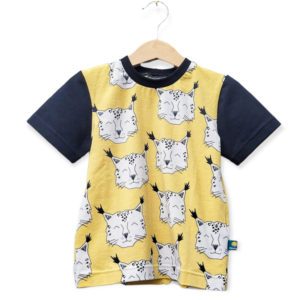 T-Shirt 'Schneeleopard gelb' Heimatkinder