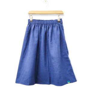 Musselinrock 'Lurexfäden blau'