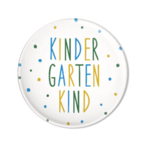 Button 'Kindergartenkind, Konfetti blau-grün-senf' AvaundYves