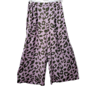 Culotte gemusterte Viskose Damen urban-leo-flieder
