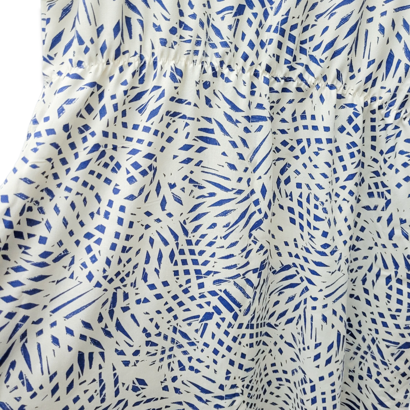 MidiKleid aus Viskose creme blau – Bild 3