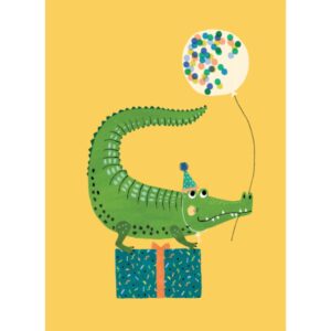 Petit Monkey Postkarte 'Party Crocodile'