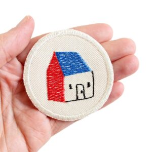 Aufnäher rund 'Haus' von Halfbird