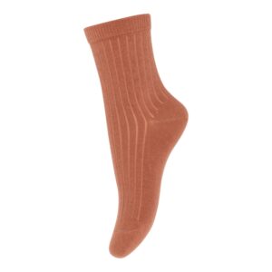 MP Denmark Baumwolle Rib Socken 'Copper Brown'