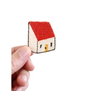 Aufnäher 'Haus rot gelb' von Halfbird