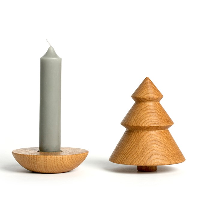 Kerzenhalter Eiche 'OH! Tannenbaum' not the girl who misses much