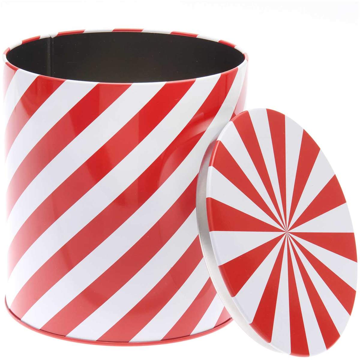 YEY! Let's Party Keksdose Streifen rot-weiß 13,6x15,1cm – Bild 2