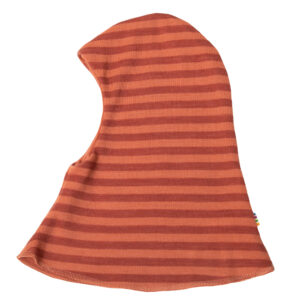 Joha Schlupfmütze Merinowolle ' Ringel rost '