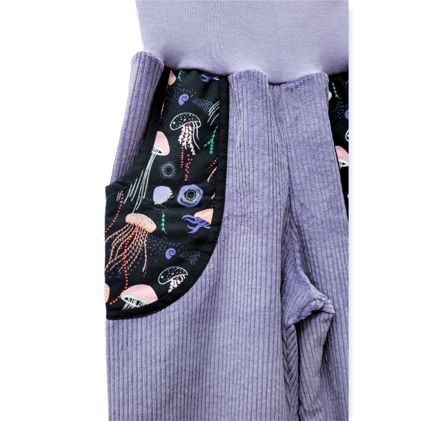 Mitwachshose 'Flieder mit Quallen Taschen' – Bild 2