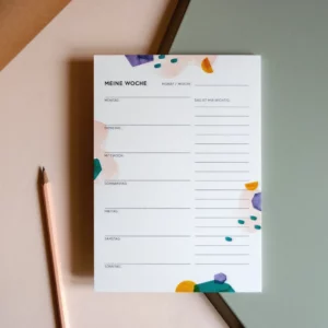 Meine Woche / Wochenplaner / DIN A5 50Blatt /Studio Sandrine