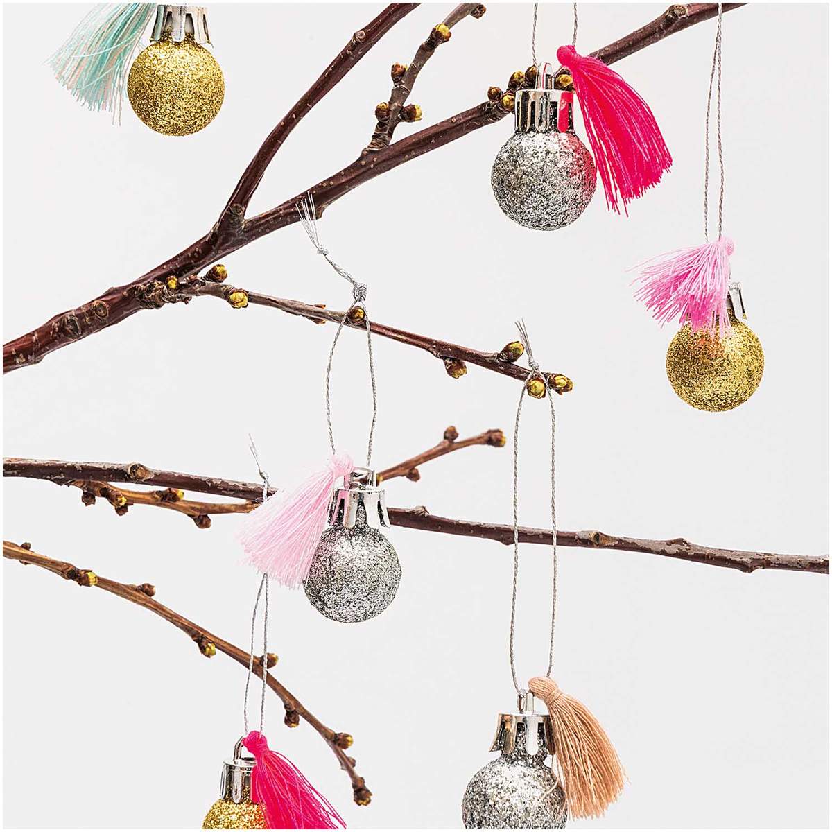 Mini-Kugel-Anhänger neon-pastell 6 Stück – Bild 3