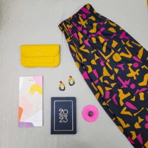 Viskoserock 'Shadow night' Midilänge