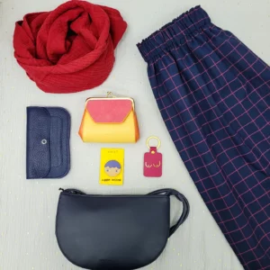 Rock aus fester Baumwolle 'Grid' Midilänge verschiedene Farben