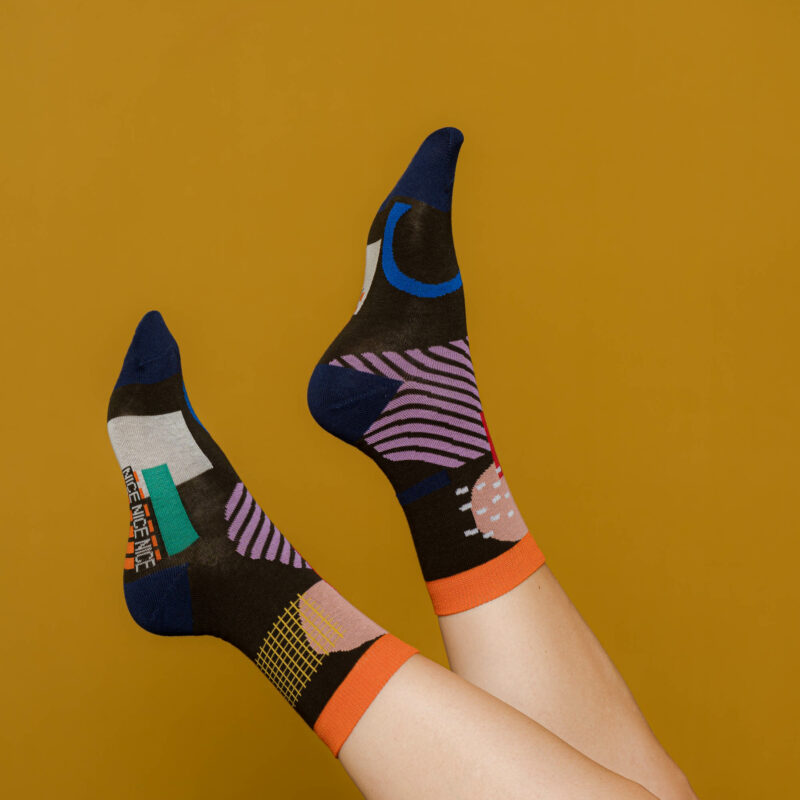nice socks 'graphic / brown' nicenicenice