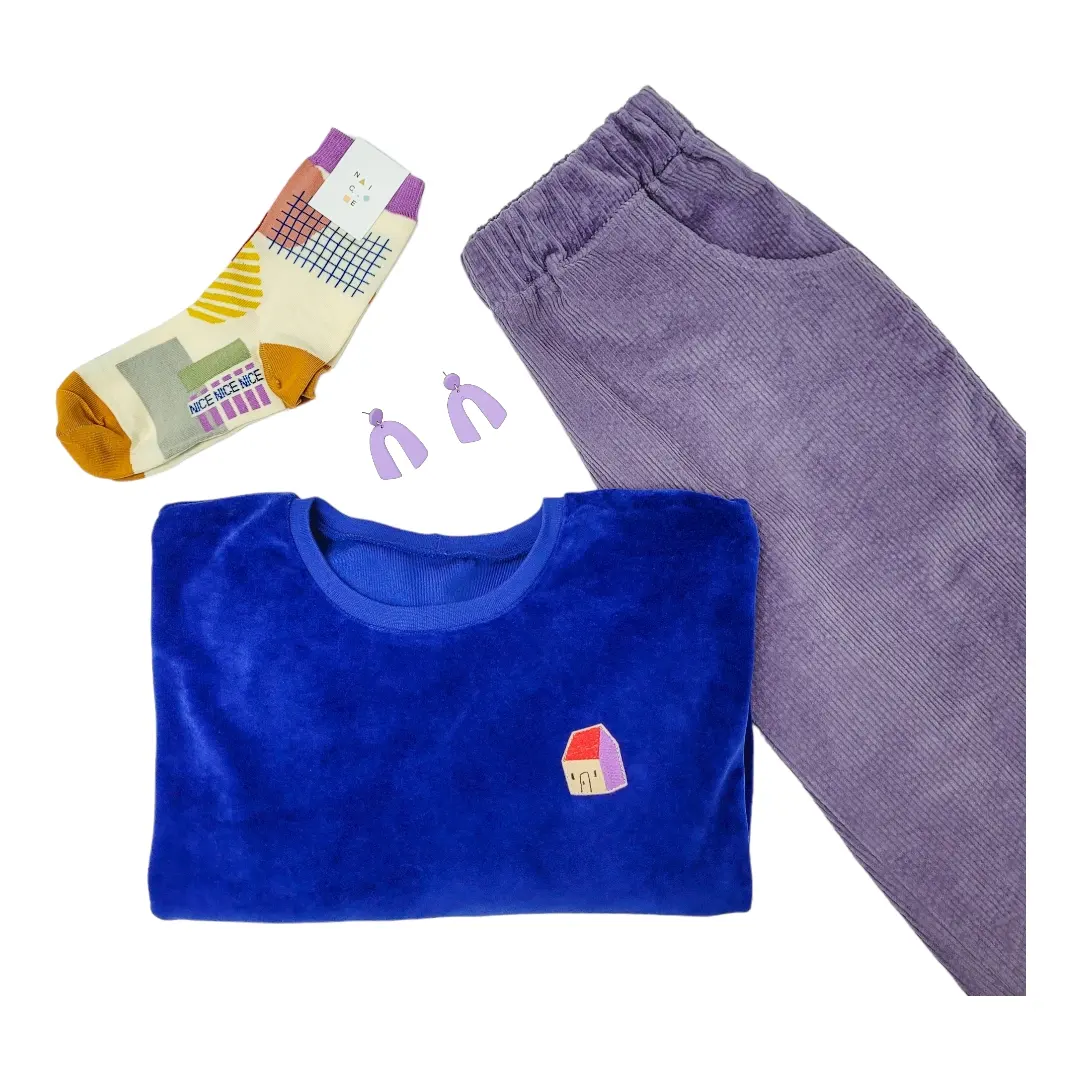 Oversize Pullover knallblau Nicki Haus – Bild 3