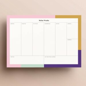 STUDIO SANDRINE Wochenplaner 'Color Block / DIN A4'