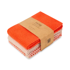 Sophie Home SpĂĽltĂĽcher Set 'Korallrot Natur'