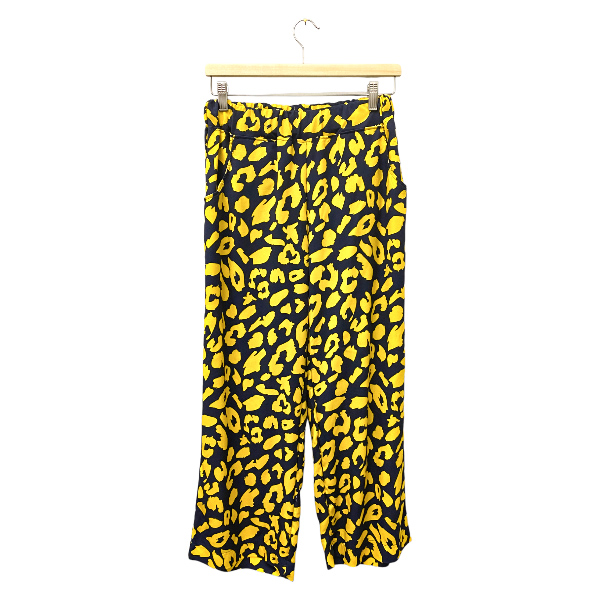 CORDULA Culotte Damen aus Viskosetwill 'UrbanLeo dunkelblau gelb'