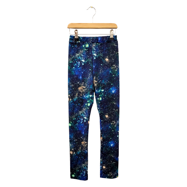 Leggings 'Galaxy blau grün'