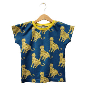 T-Shirt 'Leopard blau' Heimatkinder