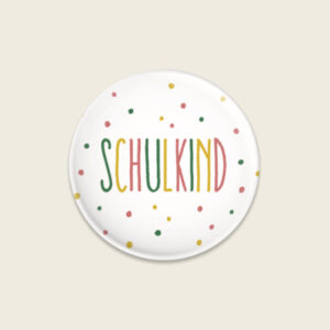 Button 'Schulkind, Konfetti rosa' AvaundYves