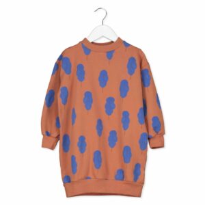 Lötiekids Long Sweatdress 'TREES / HAZELNUT'