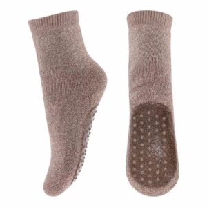 MP Denmark Celina Glitzer Socken 'anti-slip - brown sienna'