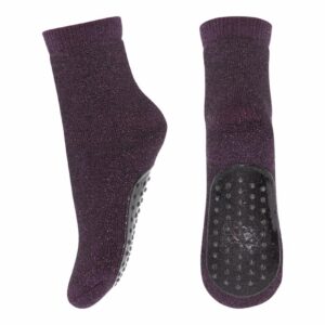 MP Denmark Celina Glitzer Socken 'anti-slip - dark purple'